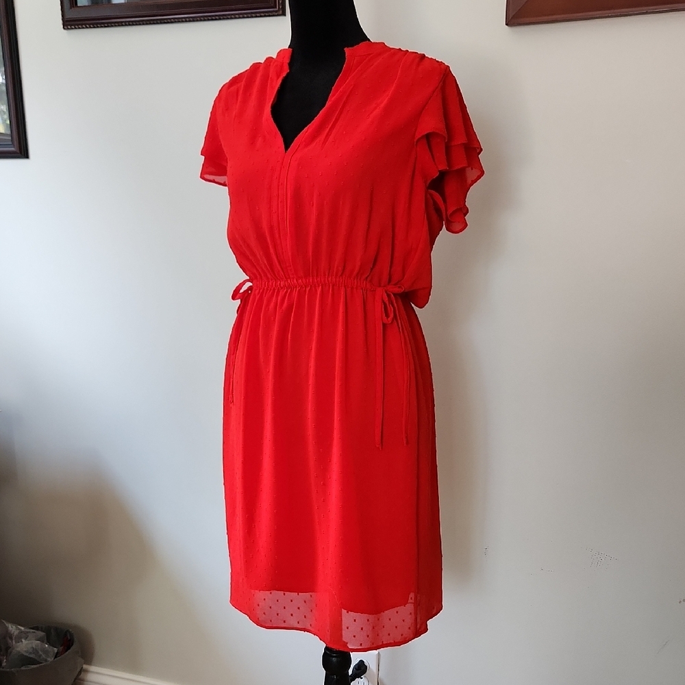 H&M Red Short Sleeve Dress